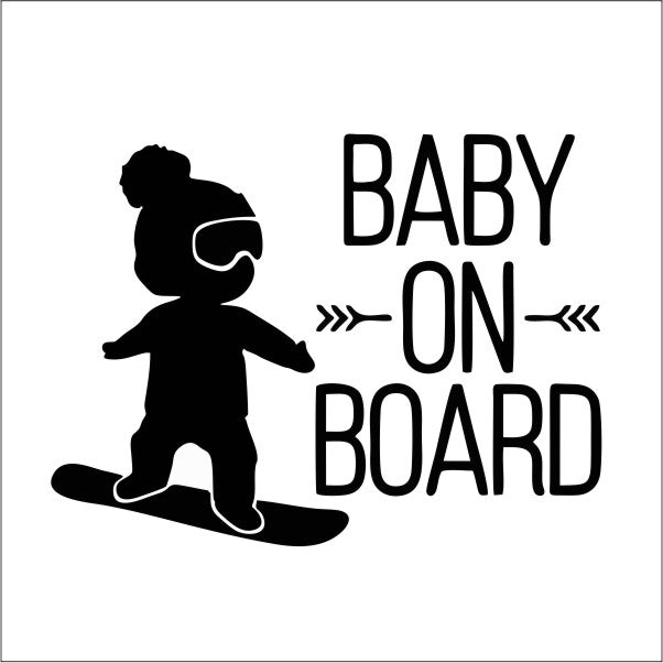 Snowboard Baby on Board Autoaufkleber │My-Foil Online Shop