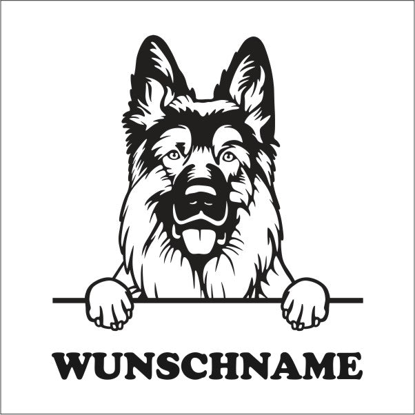 Deutscher Schäferhund Hundeaufkleber │My-Foil Online Shop