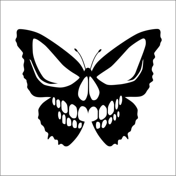Totenkopf Schmetterling Autoaufkleber │My-Foil Online Shop