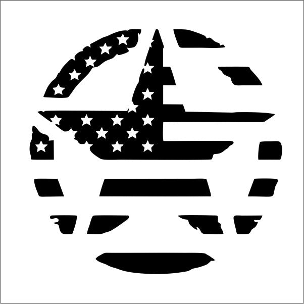 US Flagge im Sheriff Stern Autoaufkleber │My-Foil Online Shop