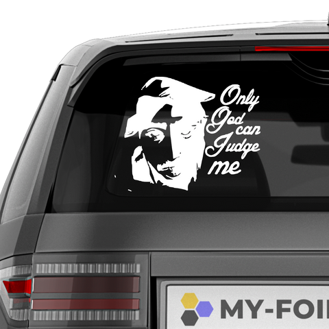 2Pac Only god can judge me Aufkleber - Beispielansicht