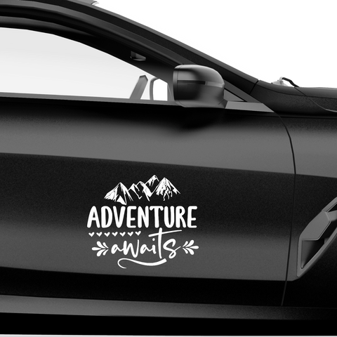 Adventure awaits Aufkleber - Beispielansicht