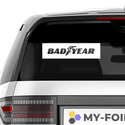 Bad Year Good Year Fakelogo Aufkleber - Beispielansicht
