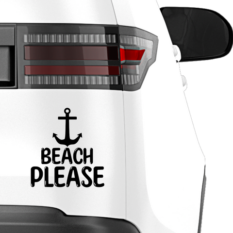 Beach please Aufkleber - Beispielansicht