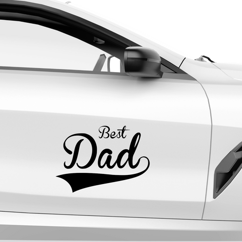 Best Dad Aufkleber Nr 3 - Beispielansicht