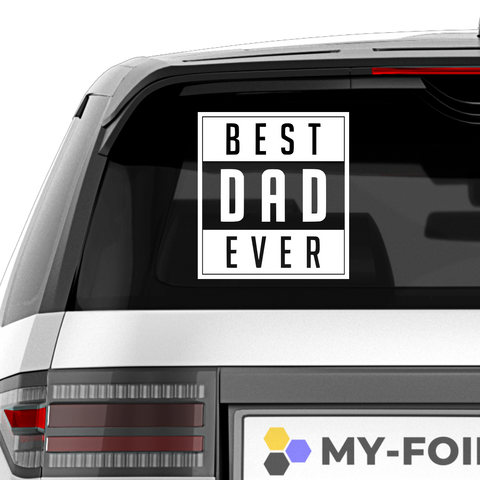 Best Dad ever Aufkleber Nr 2 - Beispielansicht