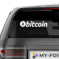 Bitcoin Schriftzug Nr.1 Aufkleber - Beispielansicht