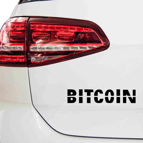 Bitcoin Schriftzug Nr.2 Aufkleber - Beispielansicht