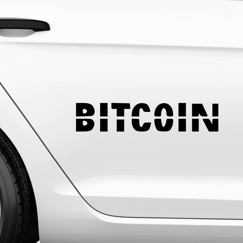 Bitcoin Schriftzug Nr.2 Aufkleber - Beispielansicht
