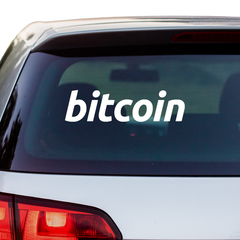 Bitcoin Schriftzug Nr.3 Aufkleber - Beispielansicht