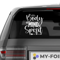 Body Mind Spirit Aufkleber - Beispielansicht