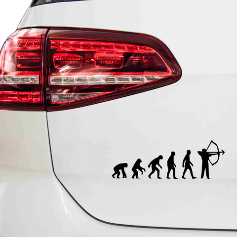 Bogenschiessen Evolution Aufkleber - Beispielansicht