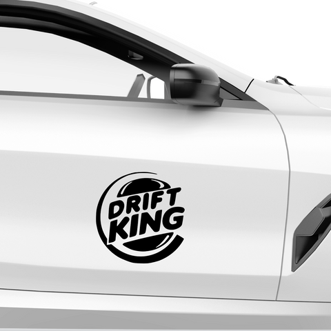Burgerking Driftking Aufkleber - Beispielansicht