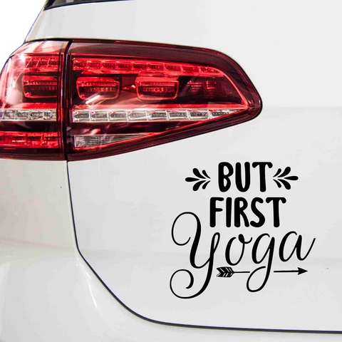 But First YOGA Aufkleber - Beispielansicht