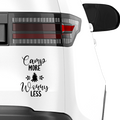 Camp more worry less Aufkleber Nr 1 - Beispielansicht