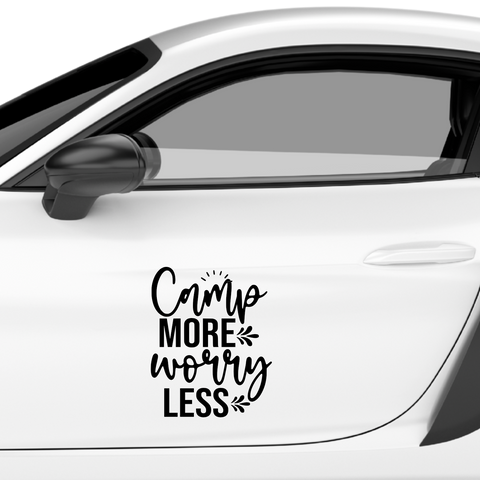 Camp more worry less Aufkleber Nr 2 - Beispielansicht