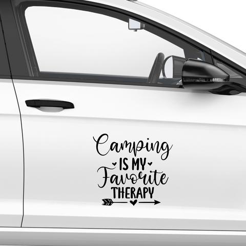 Camping is my favorite therapy Aufkleber - Beispielansicht