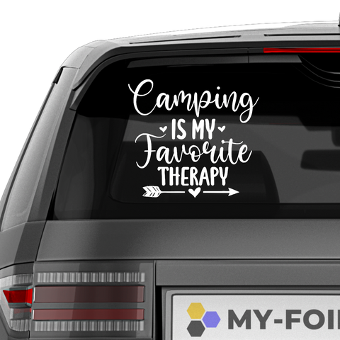 Camping is my favorite therapy Aufkleber - Beispielansicht
