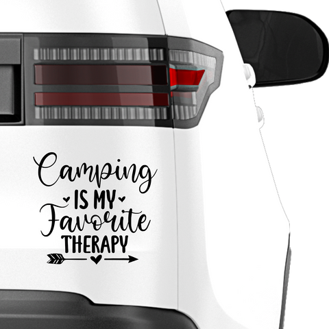 Camping is my favorite therapy Aufkleber - Beispielansicht