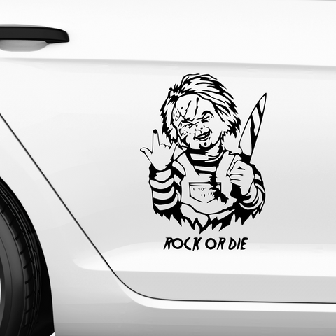 Chucky Rock or die Aufkleber - Beispielansicht