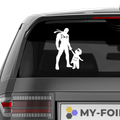 Dad and Sidekick Aufkleber - Beispielansicht