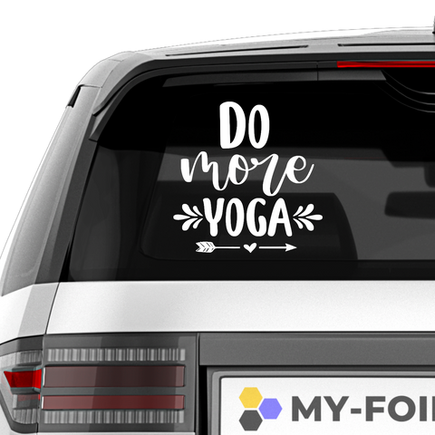 Do more Yoga Aufkleber - Beispielansicht