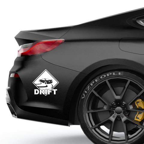Drift Schild Aufkelber - Beispielansicht