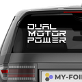 Dual Motor Power Blocksatz Aufkleber - Beispielansicht