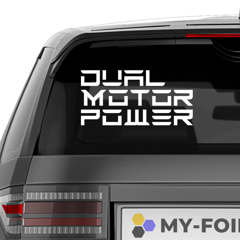 Dual Motor Power Blocksatz Aufkleber - Beispielansicht
