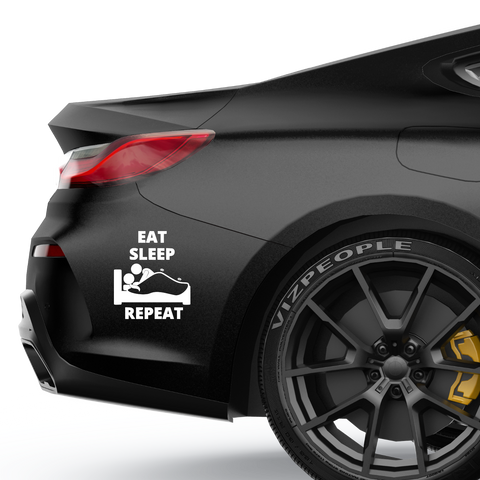 Eat Slee Repeat Aufkleber - Beispielansicht
