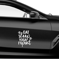 Eat Sleep Yoga Repeat Nr. 2 Aufkleber - Beispielansicht