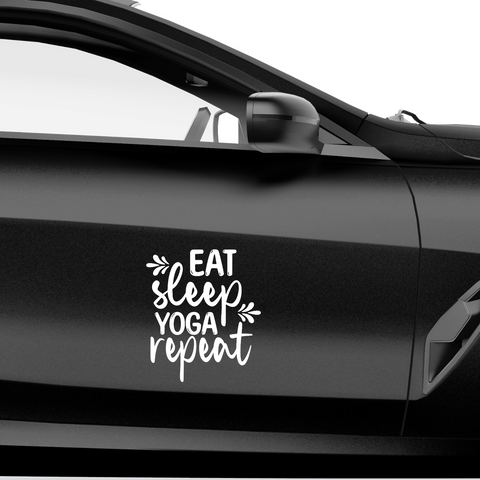 Eat Sleep Yoga Repeat Nr. 2 Aufkleber - Beispielansicht