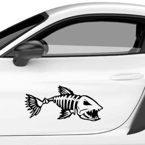 Fisch Skelett 4 Aufkleber - Beispielansicht