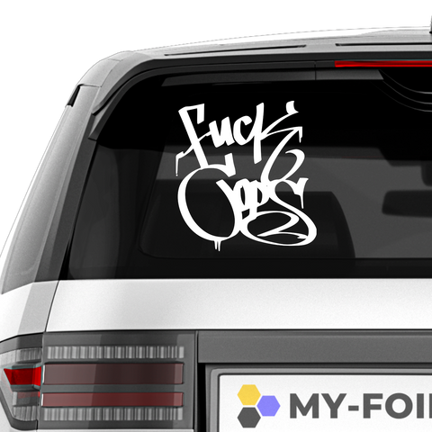 Fuck Cops Aufkleber - Beispielansicht