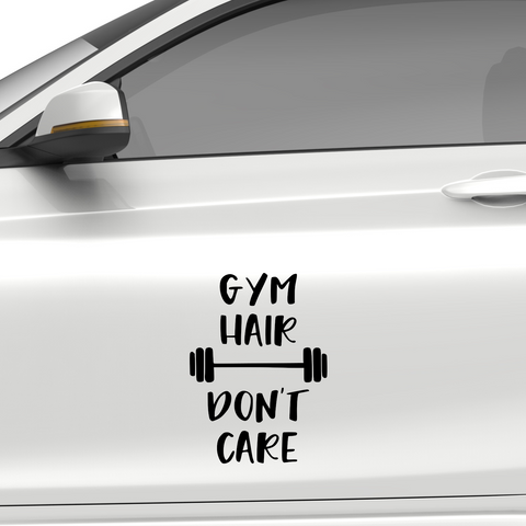 Gym Hair don't care Aufkleber - Beispielansicht