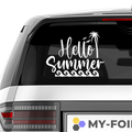 Hello Summer Aufkleber - Beispielansicht