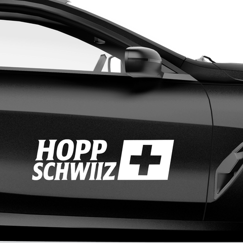 Hopp Schwiiz Aufkleber - Beispielansicht