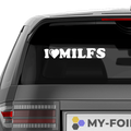 I Love Milfs Aufkleber - Beispielansicht