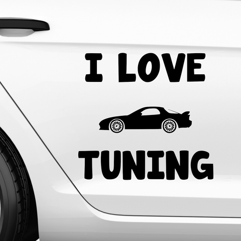 I Love Tuning Aufkleber - Beispielansicht