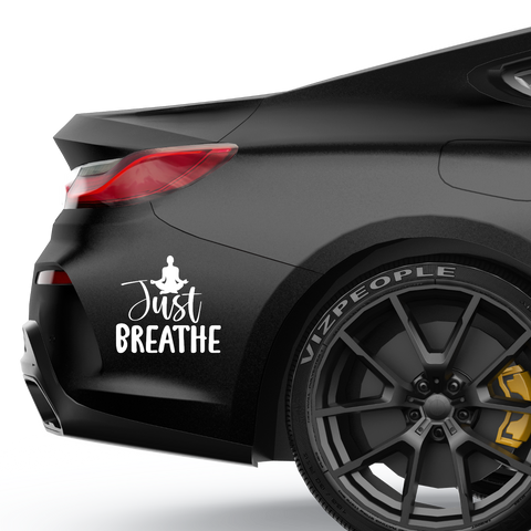 Just Breathe Aufkleber - Beispielansicht