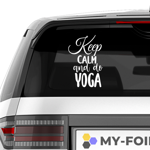 Keep Calm and do Yoga Aufkleber - Beispielansicht