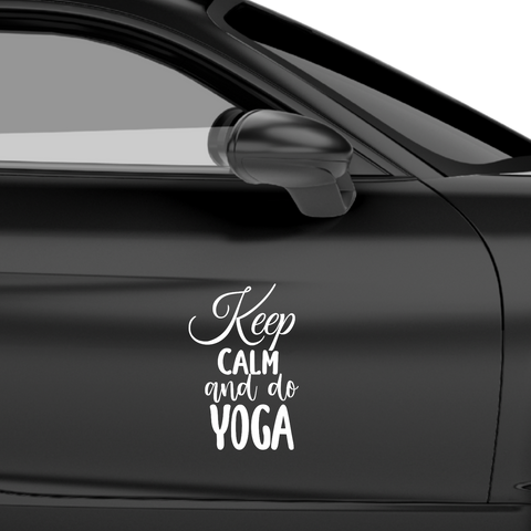 Keep Calm and do Yoga Aufkleber - Beispielansicht
