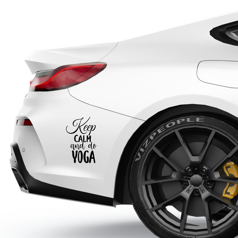 Keep Calm and do Yoga Aufkleber - Beispielansicht