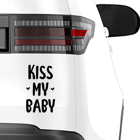 Kiss my Baby Aufkleber - Beispielansicht