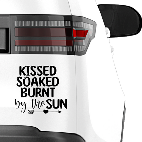 Kissed soaked burnt by the sun Aufkleber - Beispielansicht