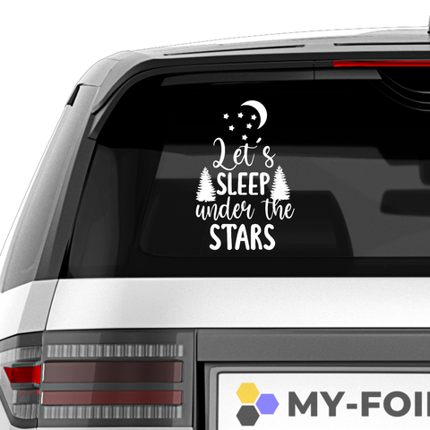 Lets sleep under the stars Aufkleber - Beispielansicht
