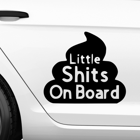Little Shits on Board Aufkleber - Beispielansicht