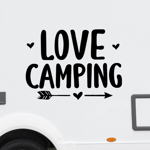 Love Camping Aufkleber - Beispielansicht