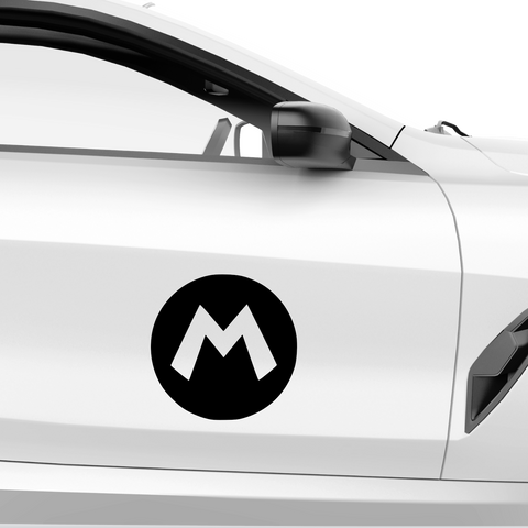 M Symbol Aufkleber - Beispielansicht