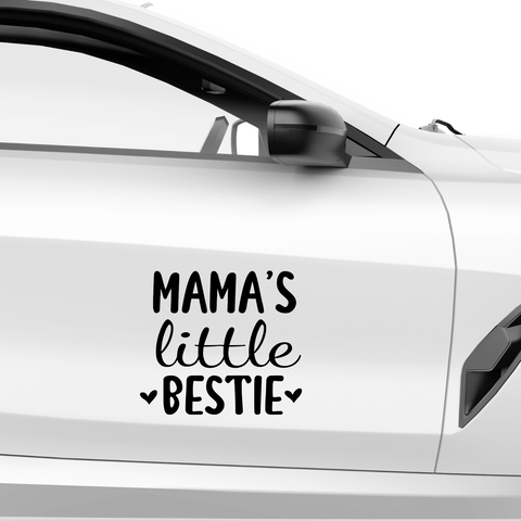 Mamas little bestie Aufkleber - Beispielansicht